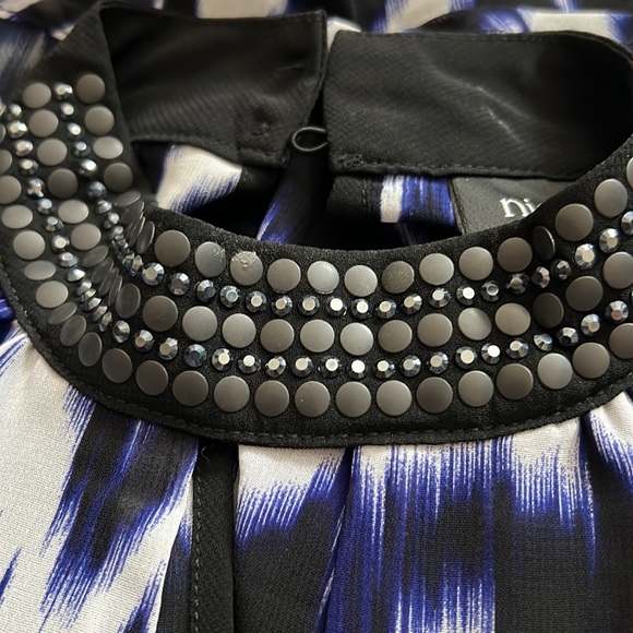 Nicole Miller embellished chiffon halter top S - Picture 5 of 5